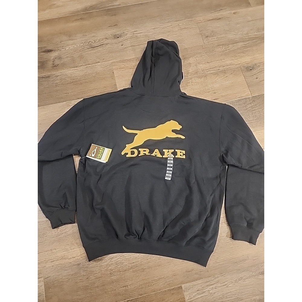 NEW Drake Waterfowl Systems Leaping Lab Graphic Hoodie - Men's 2XL XXL